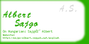 albert sajgo business card